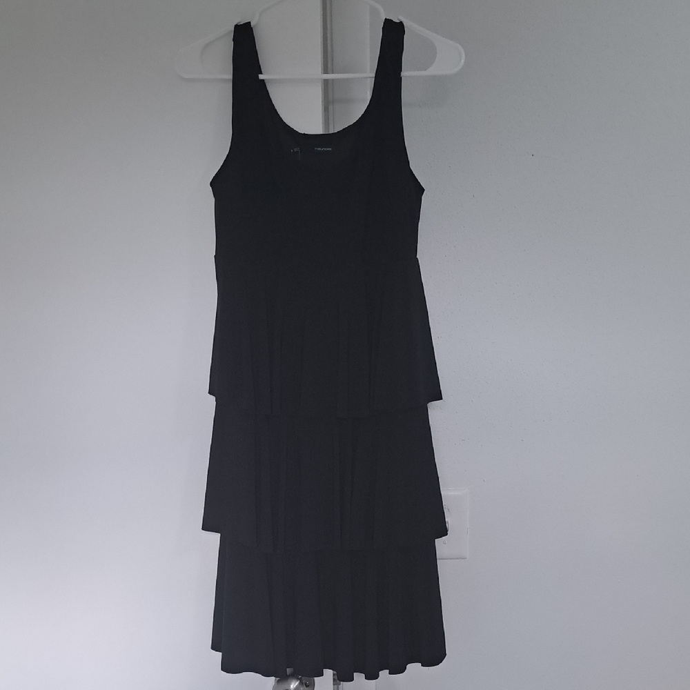 Elegant Black Tiered Dress